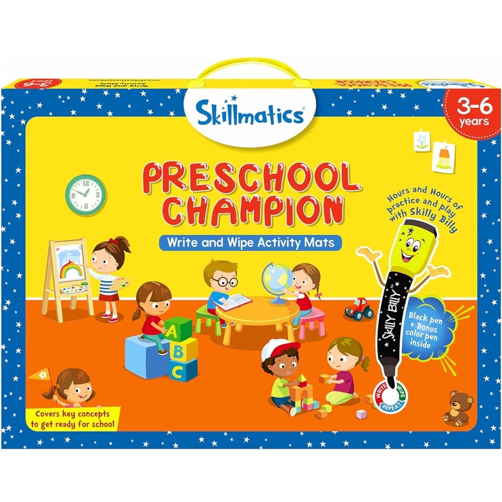 Skillmatics preschool champion write and wipe activity mats